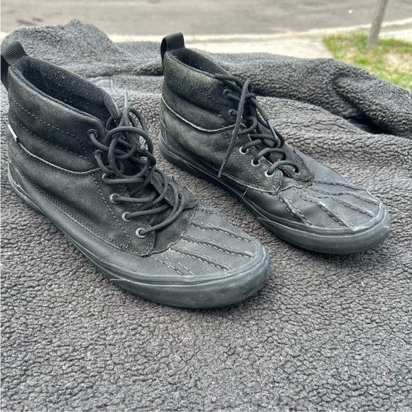 VANS Sk8-Hi Scotchguard Skate Black Duck‎ Boots Black Size 10.5 Suede Beaters - Picture 1 of 16